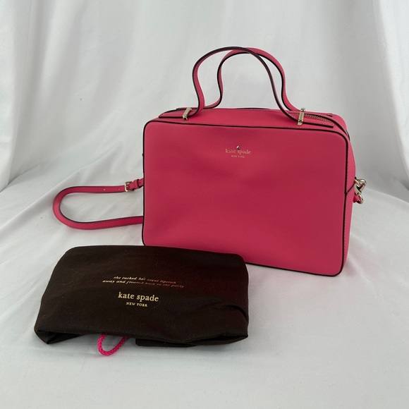 Kate Spade Bright Pink Structured Briefcase Crossbody Bag Cedar Street Joyce Bag